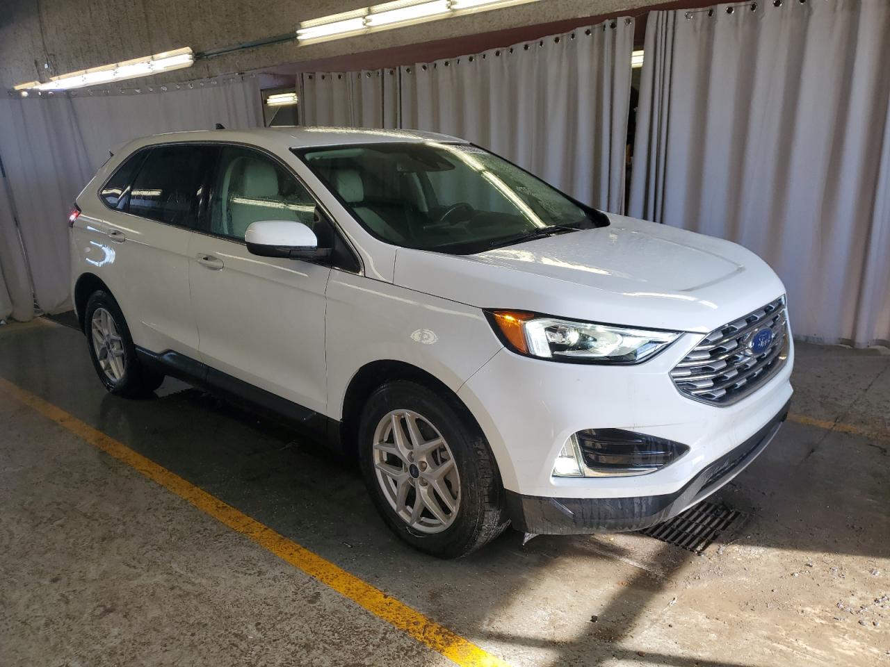 2021 Ford Edge Sel White vin: 2FMPK4J94MBA59369