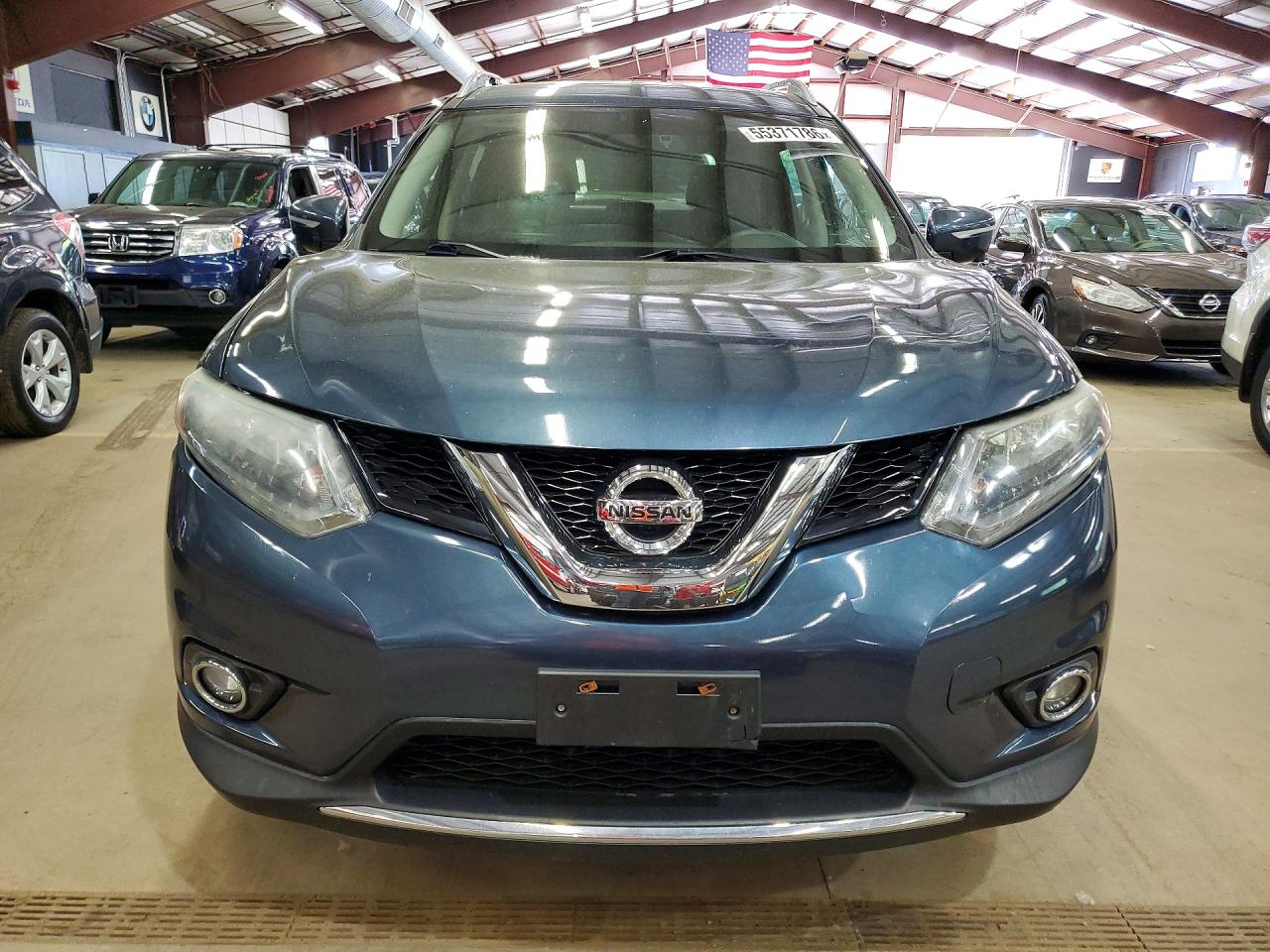 2014 Nissan Rogue Sl Blue vin: 5N1AT2MV4EC864760