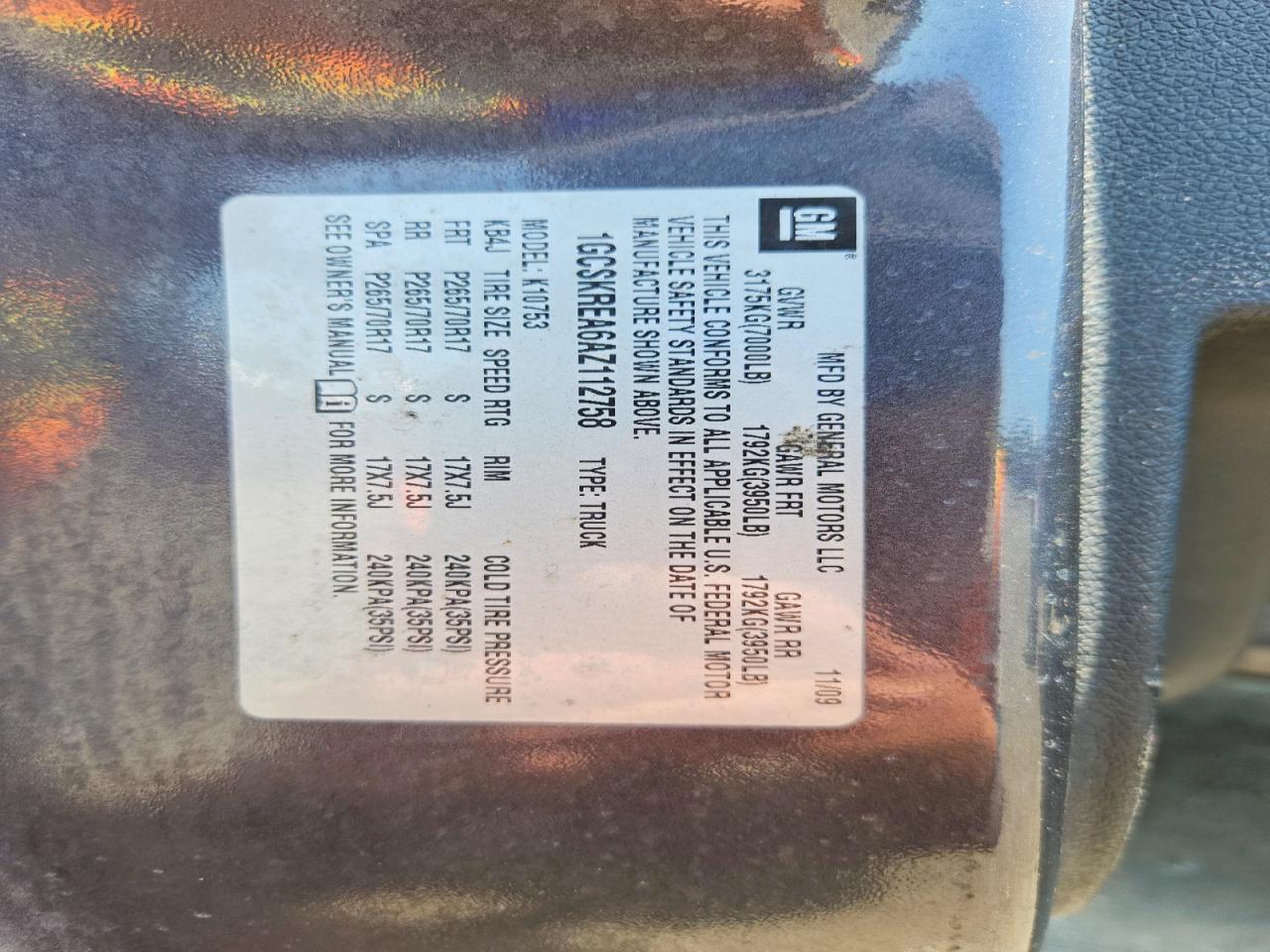 2010 Chevrolet Silverado K1500 Ls Gray vin: 1GCSKREA6AZ112758