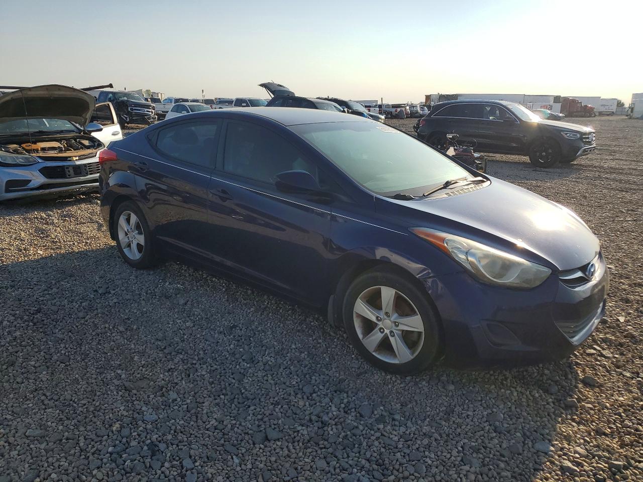 2013 Hyundai Elantra Gls Blue vin: 5NPDH4AE0DH436366