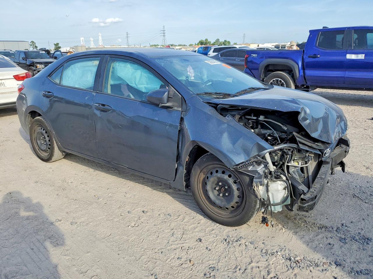 2014 Toyota Corolla Le Blue vin: 2T1BURHE5EC168750
