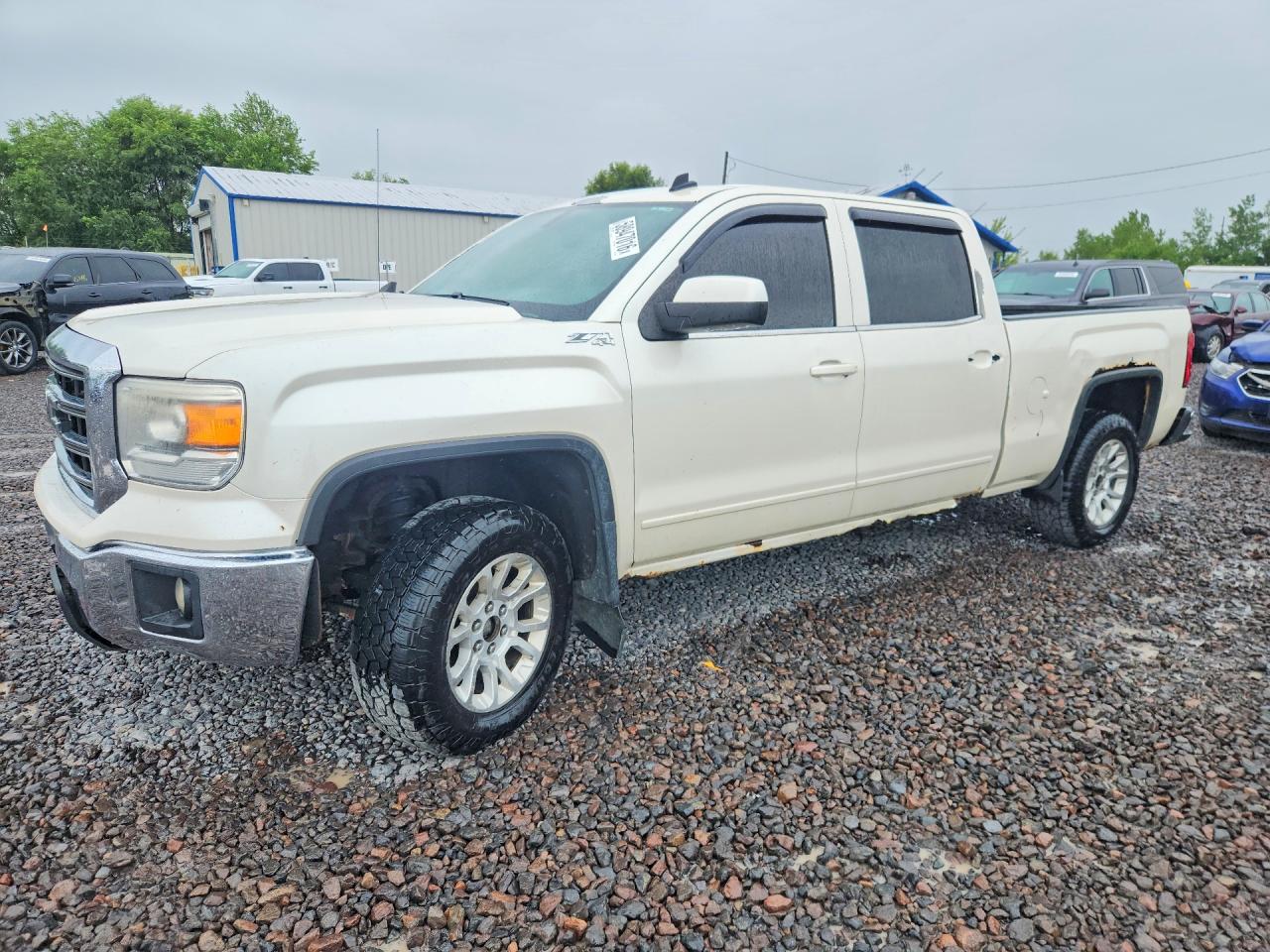 2014 Gmc Sierra K1500 Sle White vin: 3GTU2UEC6EG133385