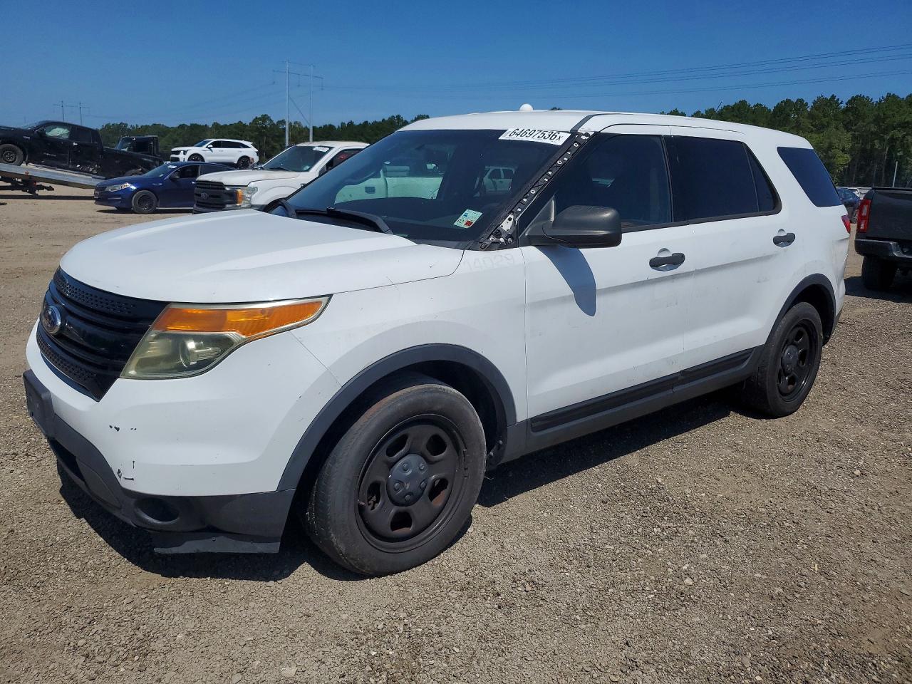 2014 Ford Explorer Police Interceptor White vin: 1FM5K8AR8EGA60243