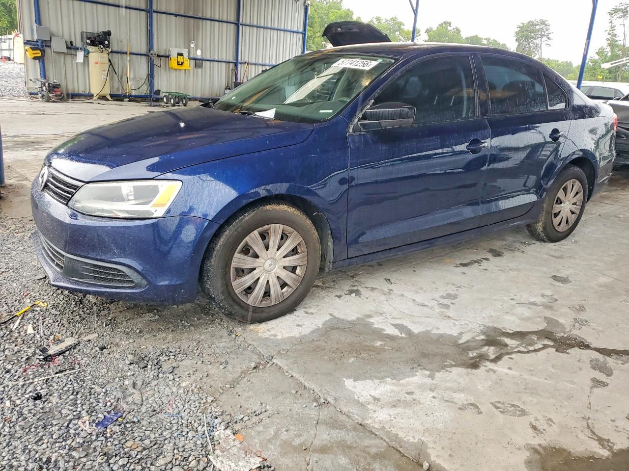 2014 Volkswagen Jetta Base Blue vin: 3VW2K7AJ2EM395769