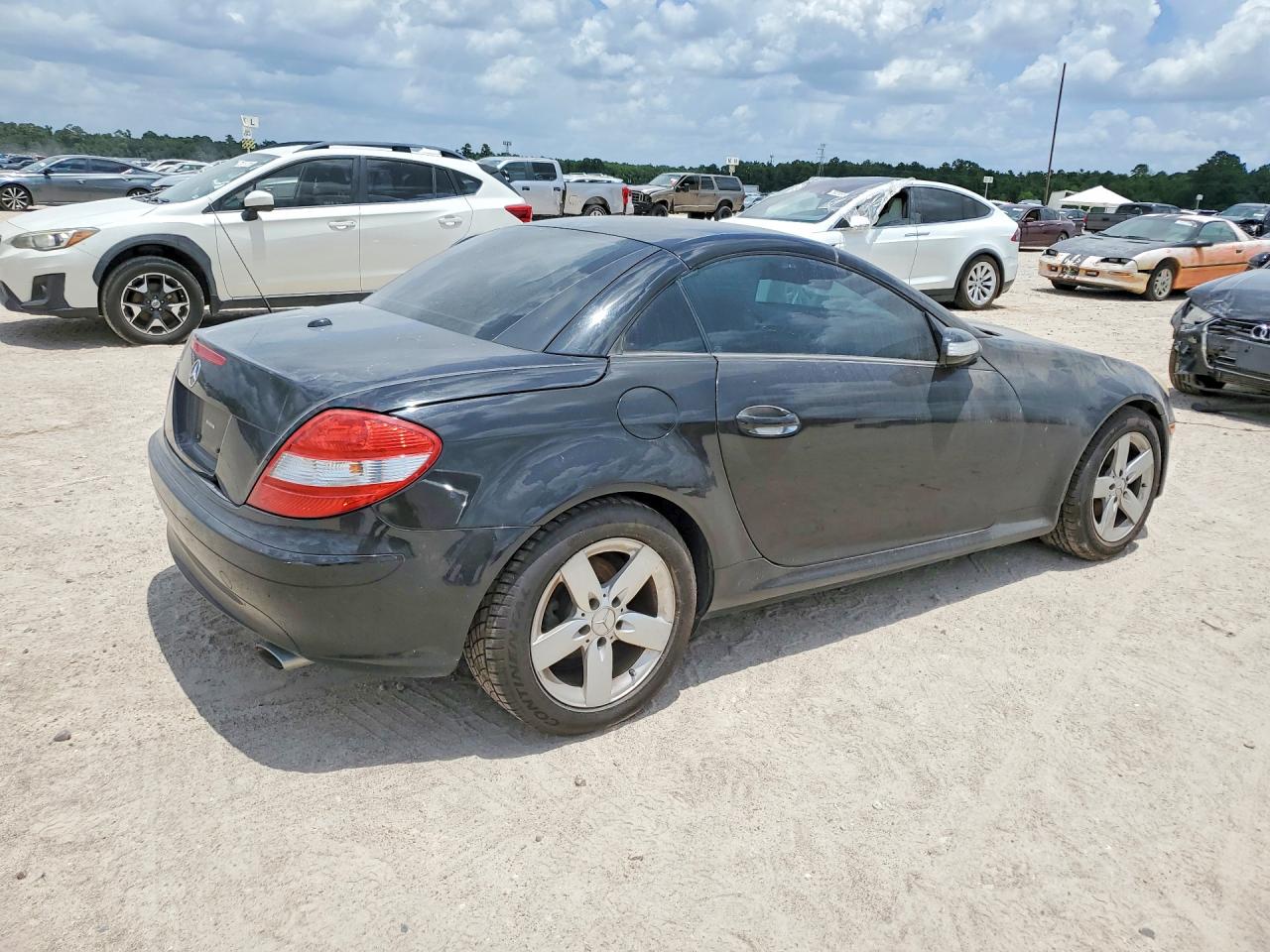 2007 Mercedes-benz Slk 280 Black vin: WDBWK54F87F145051