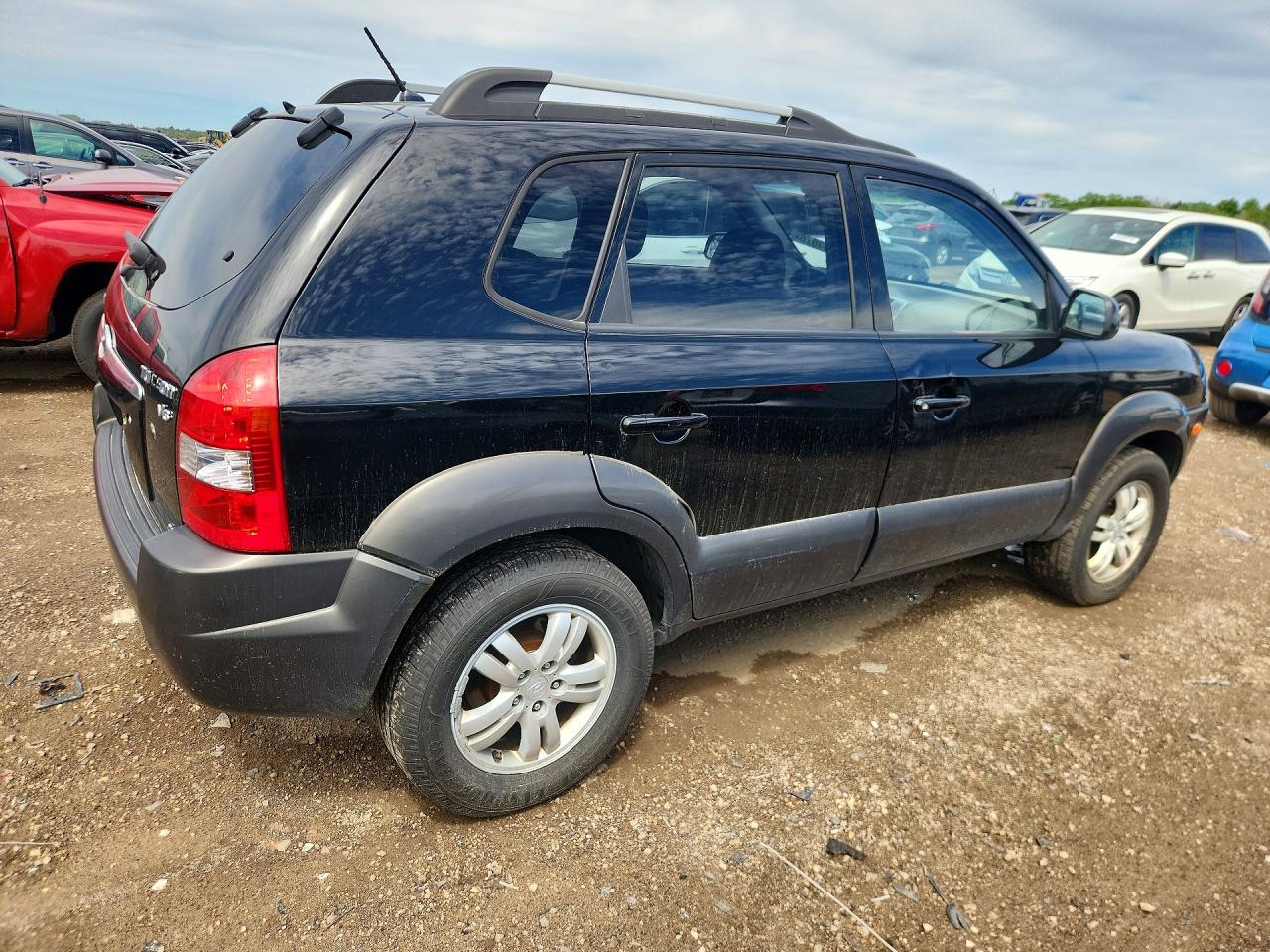 2007 Hyundai Tucson Se Черный vin: KM8JN72D77U483502