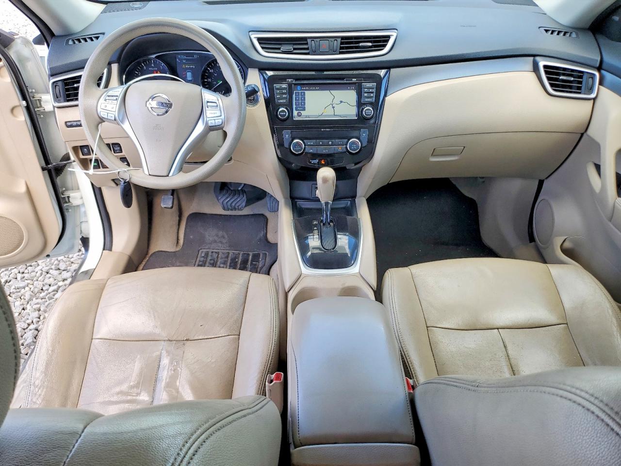 2015 Nissan Rogue Sv Белый vin: 5N1AT2MKXFC831429