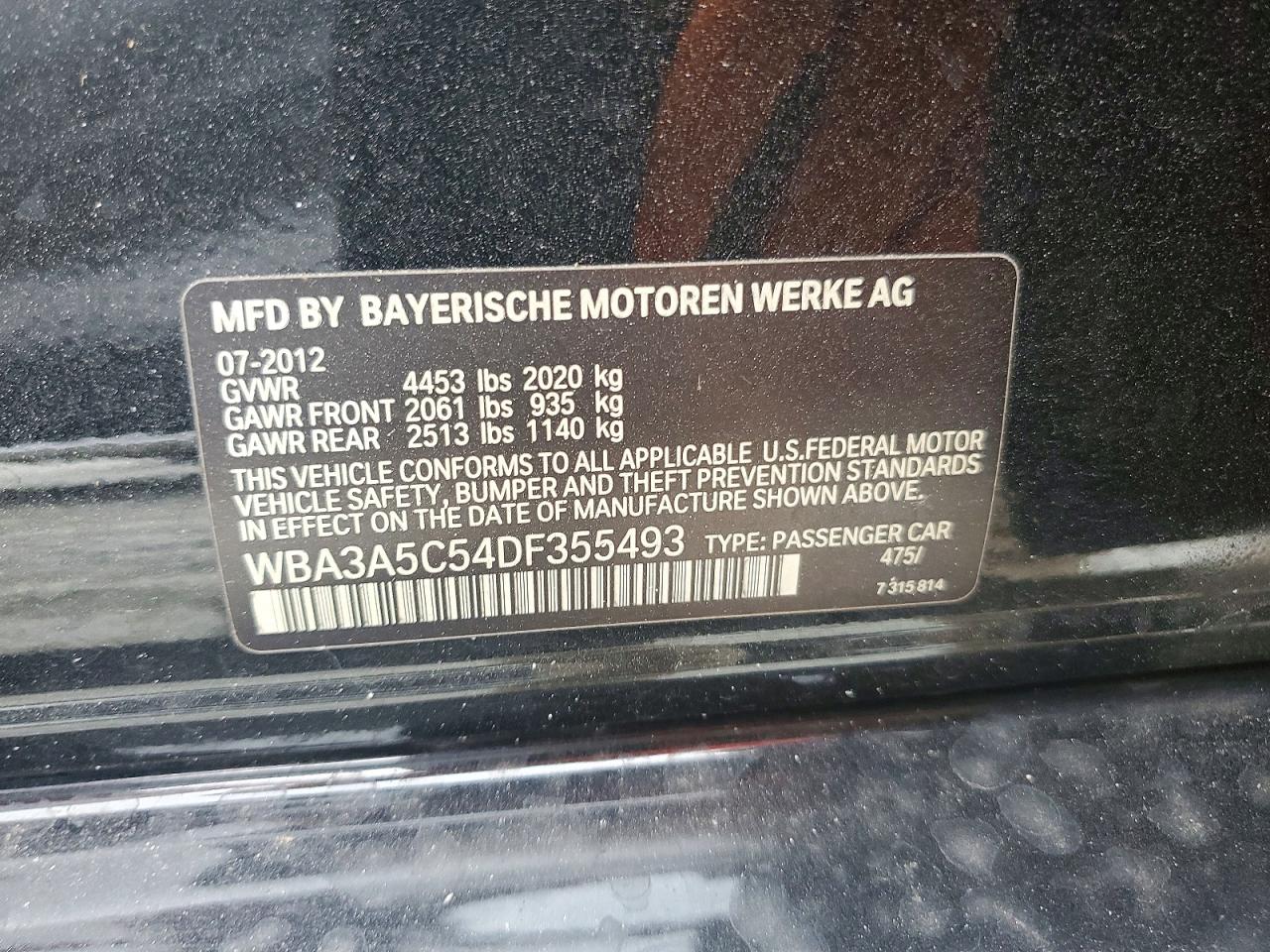 2013 Bmw 328 I Black vin: WBA3A5C54DF355493