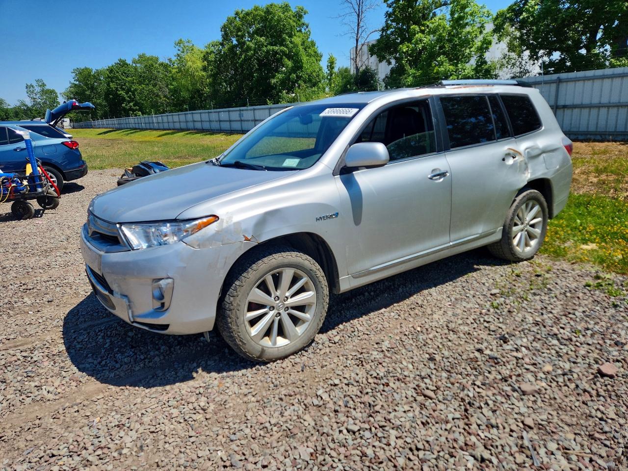 2013 Toyota Highlander Hybrid Limited Silver vin: JTEDC3EH5D2012238