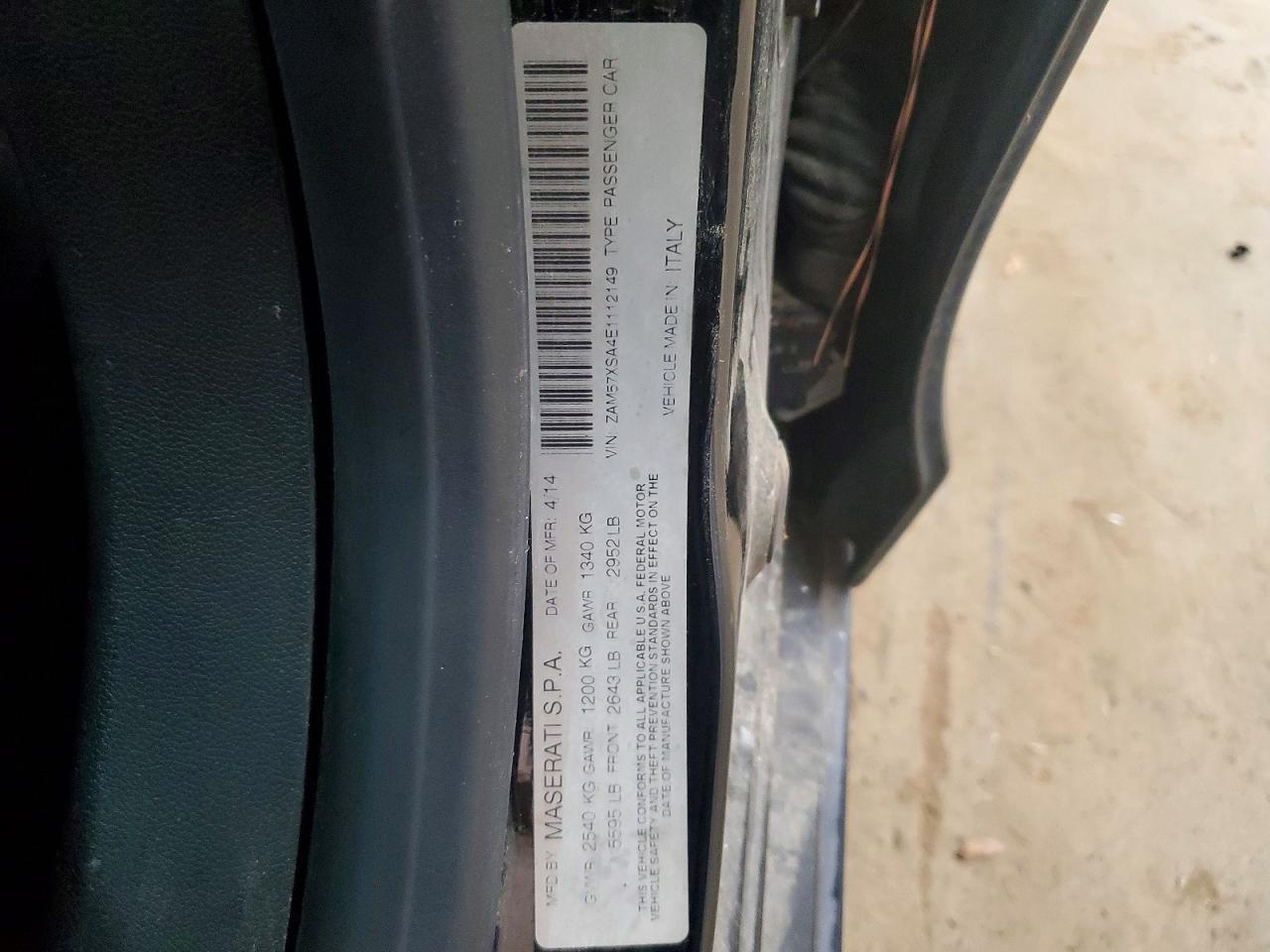 2014 Maserati Ghibli Black vin: ZAM57XSA4E1112149