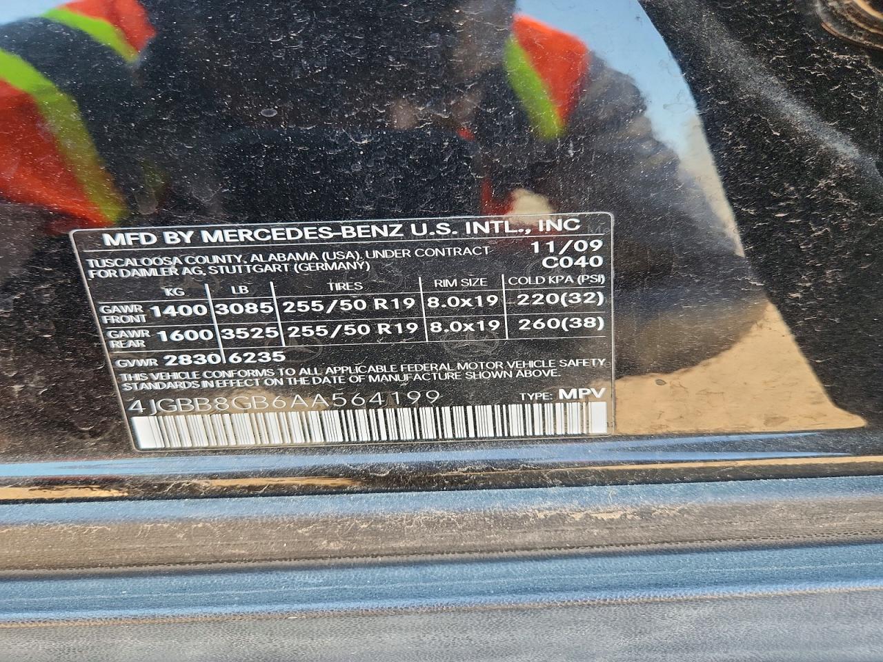 2010 Mercedes-benz Ml 350 4matic Черный vin: 4JGBB8GB6AA564199