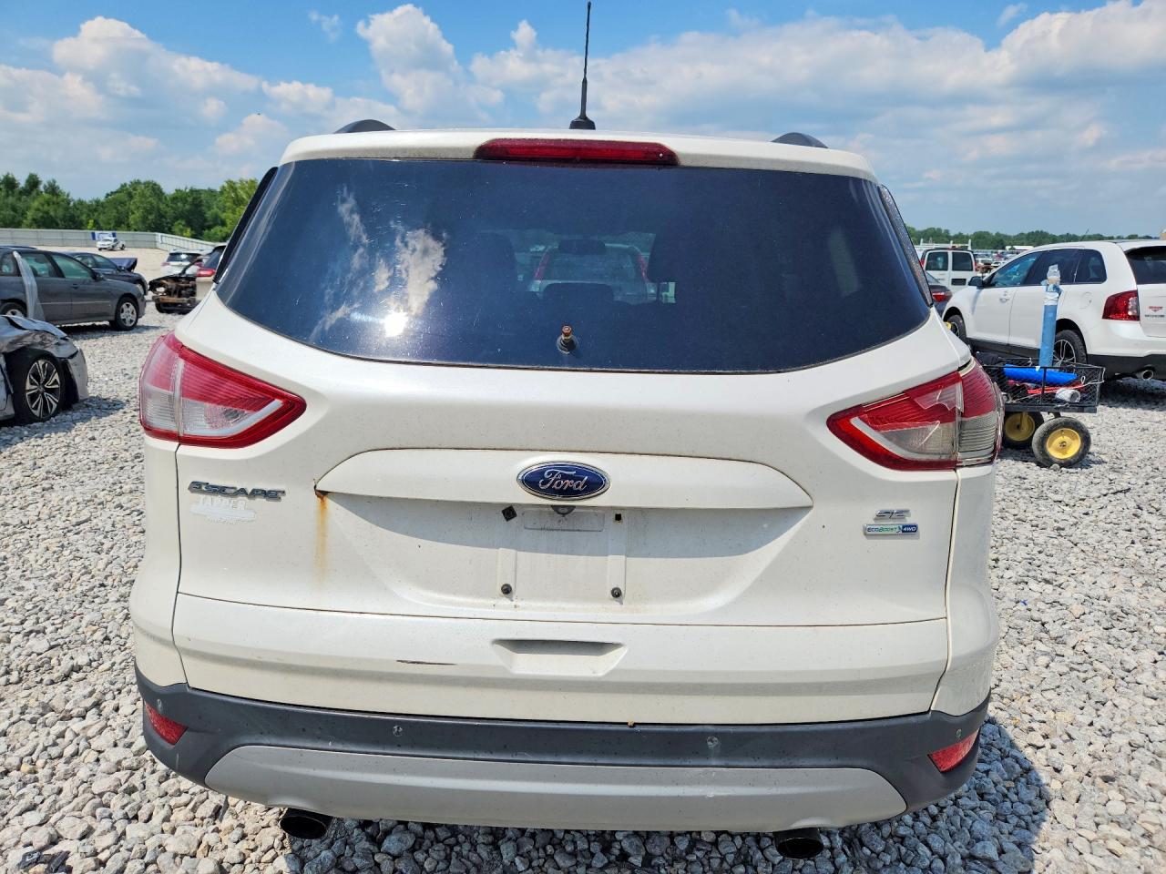 2014 Ford Escape Se White vin: 1FMCU9G95EUB82591