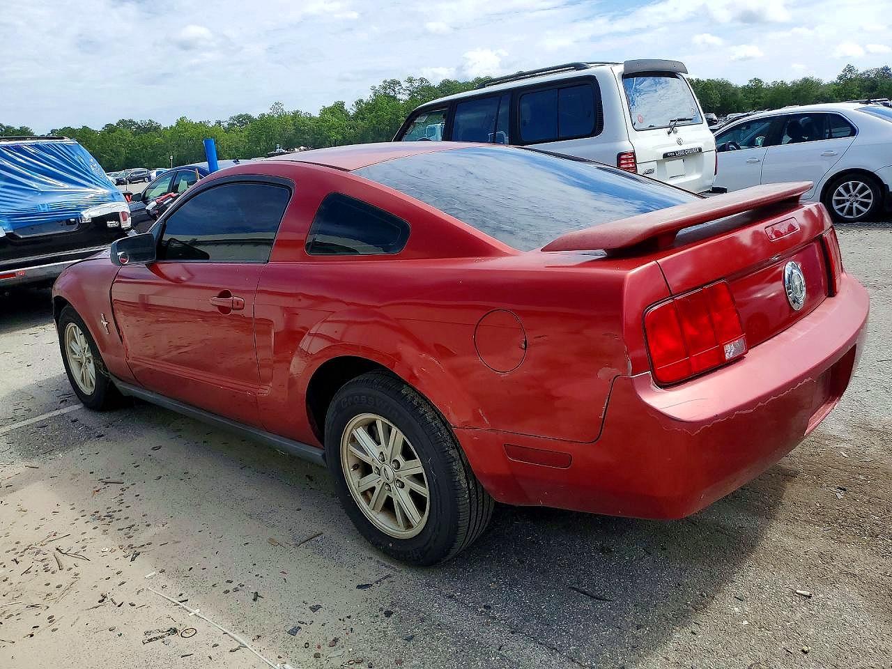 2005 Ford Mustang Red vin: 1ZVFT80N455157405