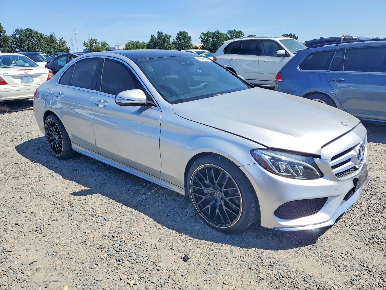 2015 Mercedes-benz C 400 4matic Silver vin: 55SWF6GB2FU035795