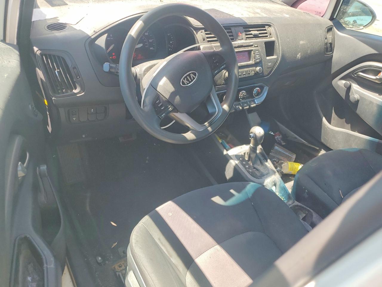 2012 Kia Rio Lx White vin: KNADM5A30C6015754