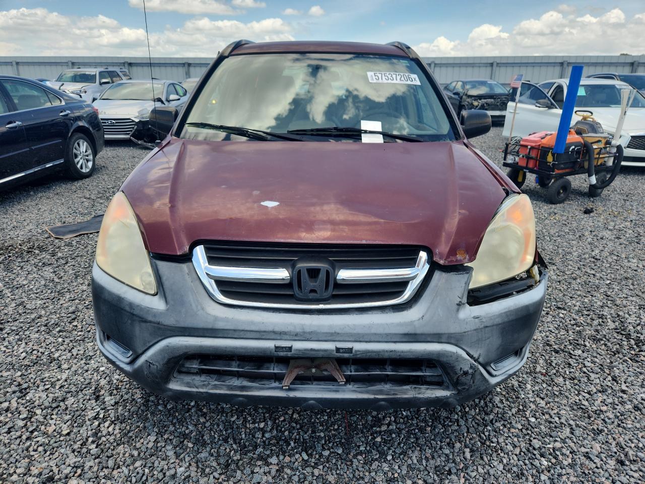 2004 Honda Cr-v Lx Red vin: JHLRD68564C016774