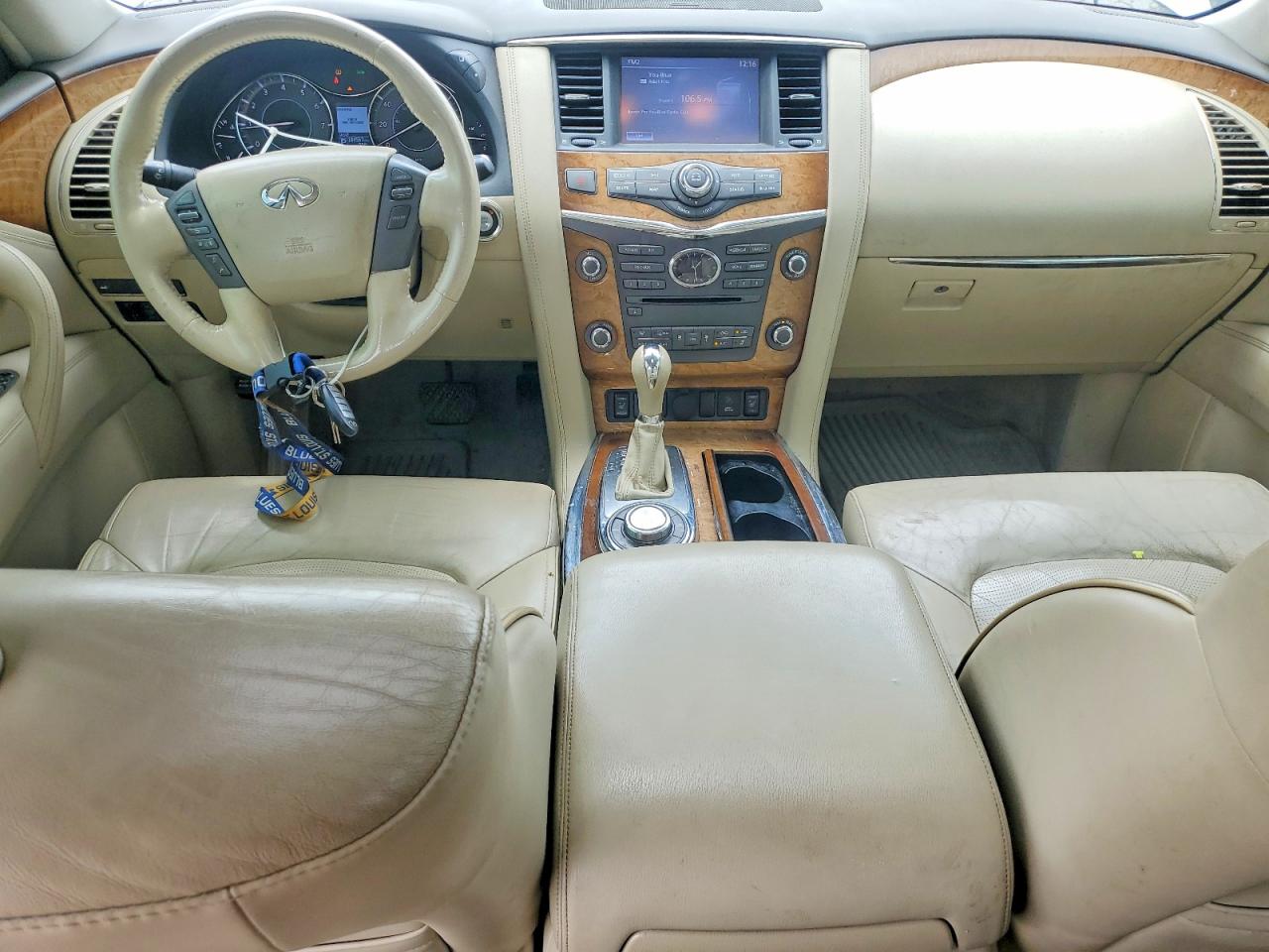 2014 Infiniti Qx80 Base White vin: JN8AZ2NE5E9064486
