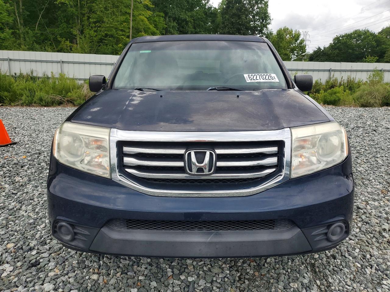 2012 Honda Pilot Lx Blue vin: 5FNYF4H28CB005449