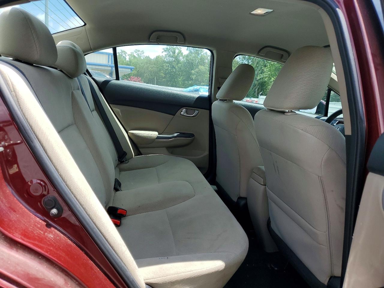 2013 Honda Civic Lx Burgundy vin: 2HGFB2F50DH586110