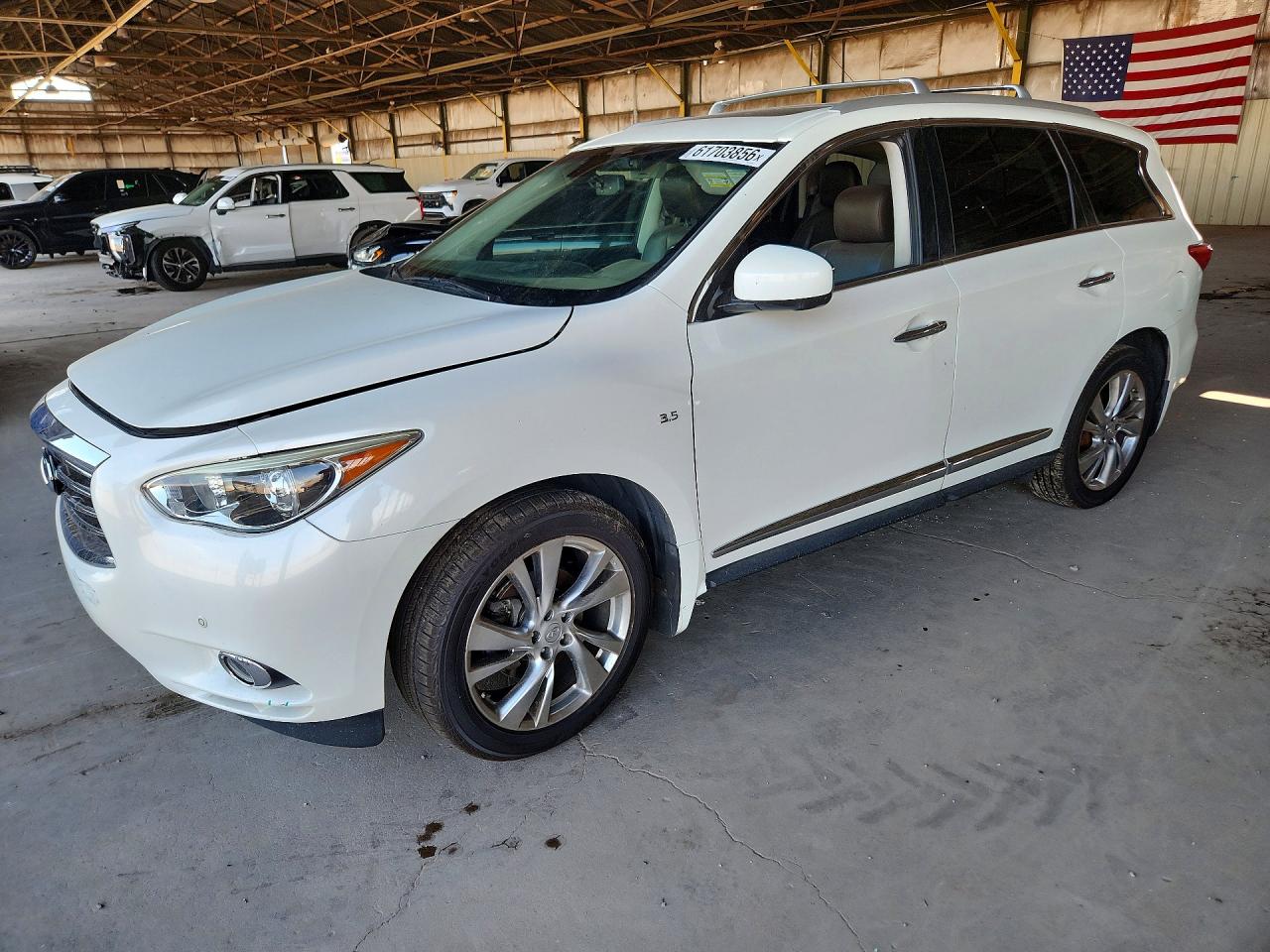 2015 Infiniti Qx60 Base White vin: 5N1AL0MM1FC541036