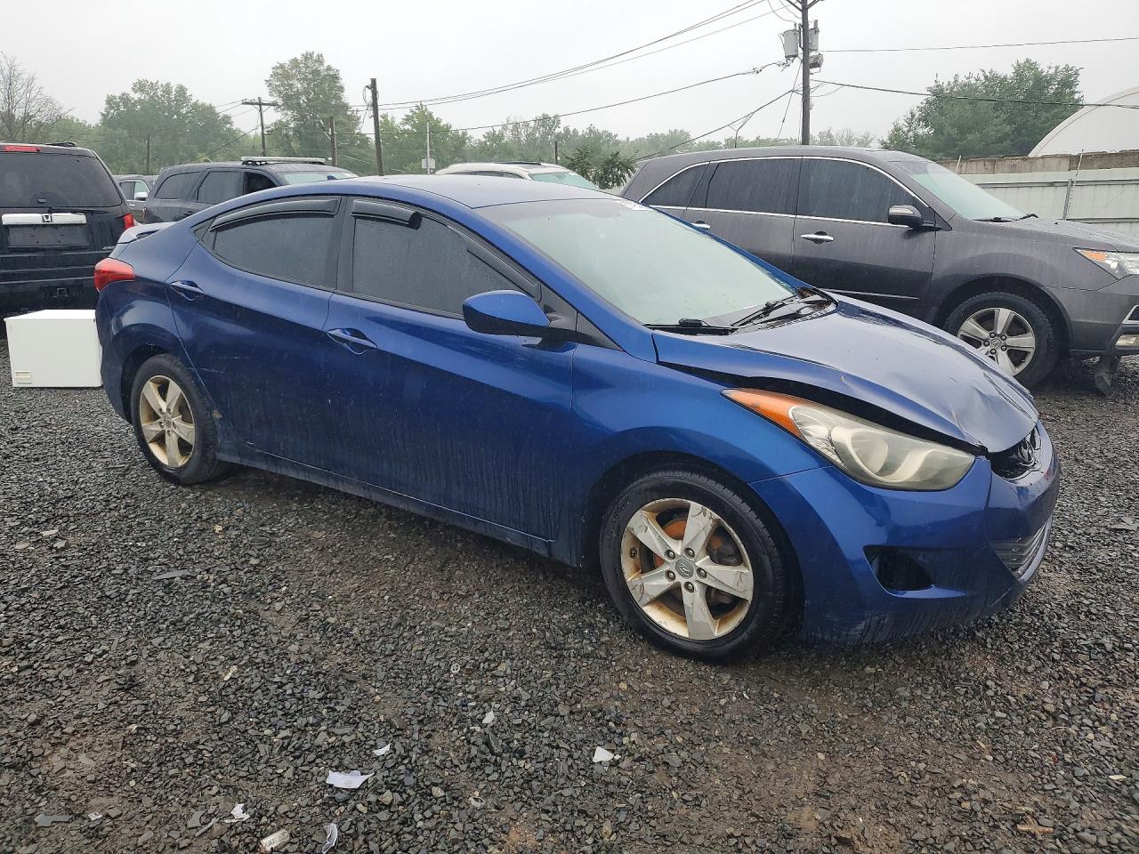 2013 Hyundai Elantra Gls Blue vin: KMHDH4AE2DU868183