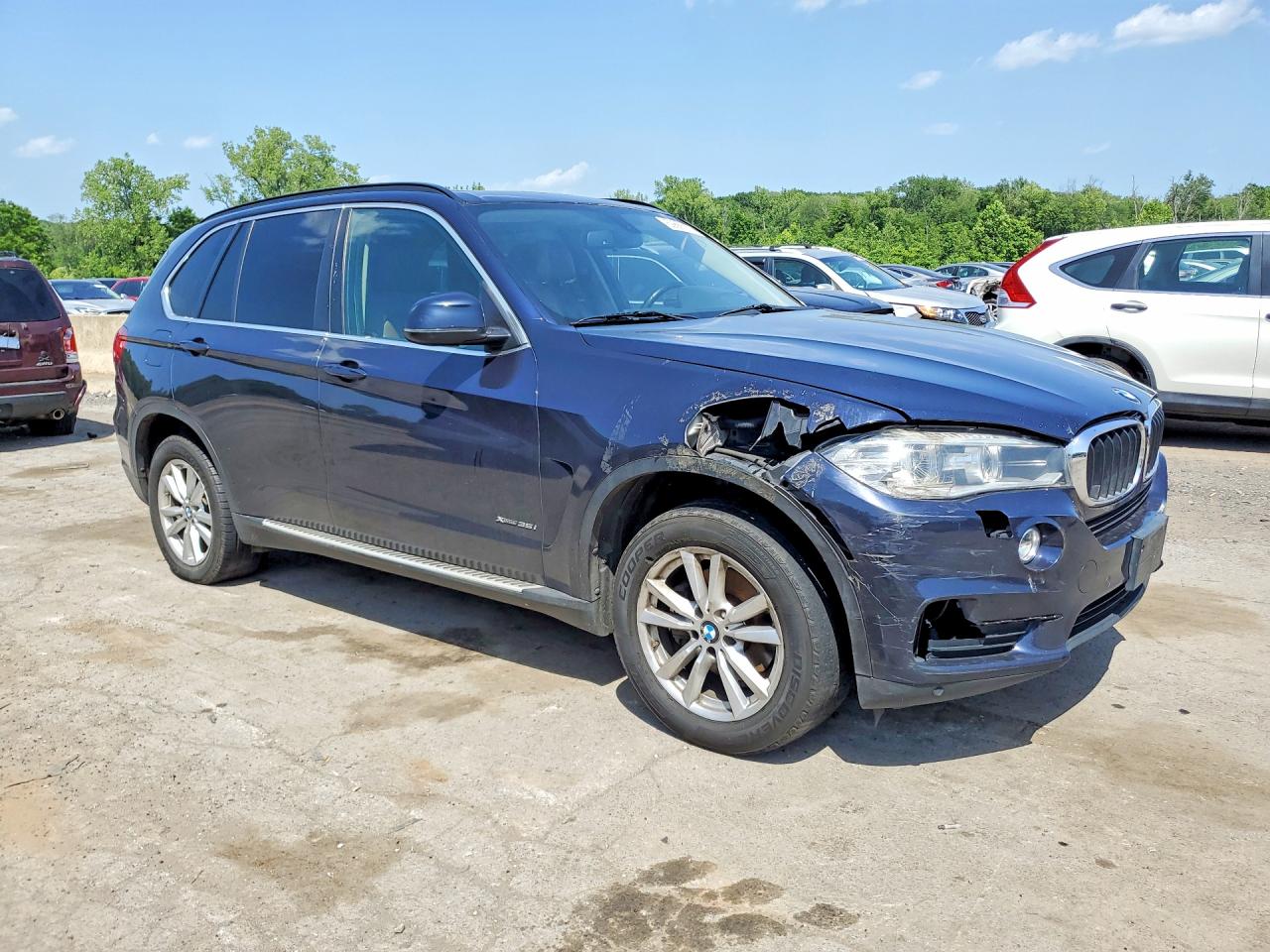 2015 Bmw X5 Xdrive35i Blue vin: 5UXKR0C57F0K67097