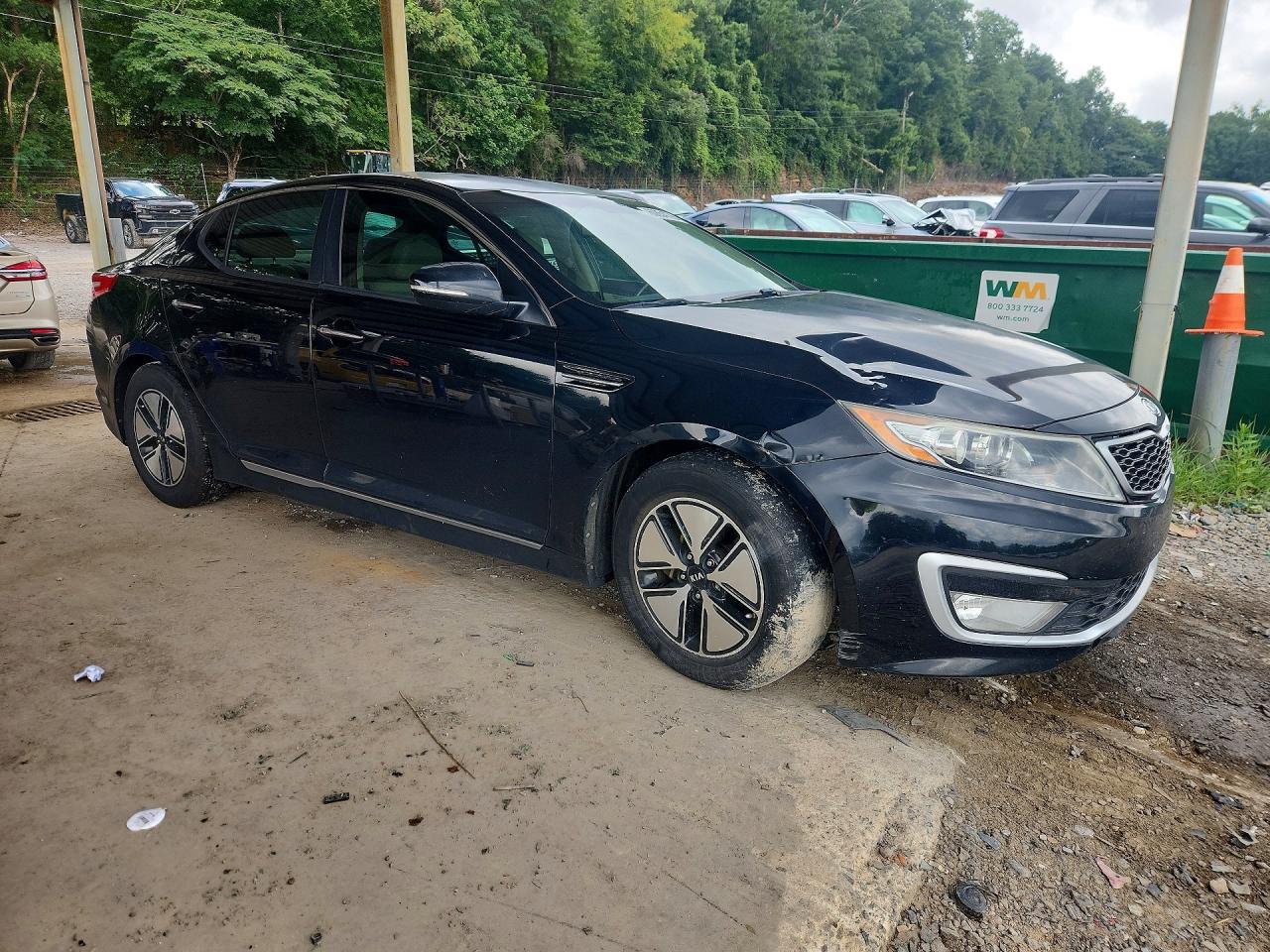 2012 Kia Optima Hybrid Black vin: KNAGM4ADXC5017064