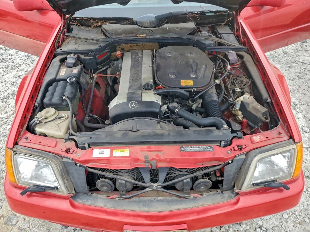 1991 Mercedes-benz 300 Sl Red vin: WDBFA61E9MF019572