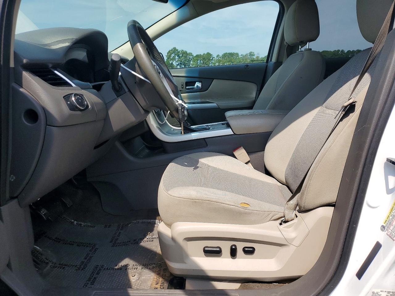 2014 Ford Edge Sel White vin: 2FMDK4JC7EBA28780