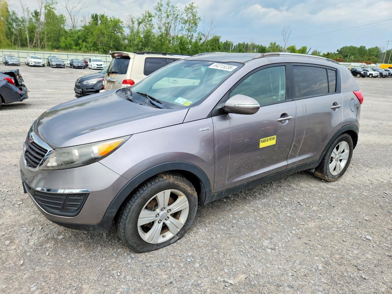 2011 Kia Sportage Lx Gray vin: KNDPBCA23B7172124