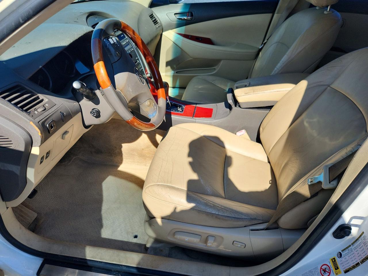 2008 Lexus Es 350 White vin: JTHBJ46G982173015