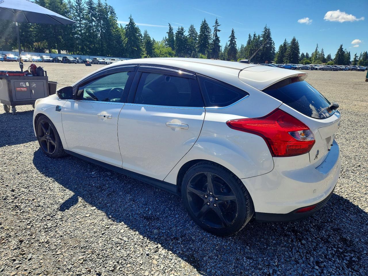 2014 Ford Focus Titanium White vin: 1FADP3N26EL282178