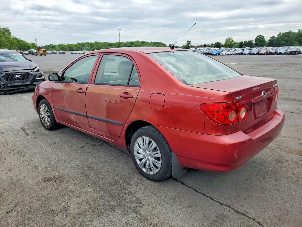2007 Toyota Corolla Ce Red vin: 2T1BR32E87C849186