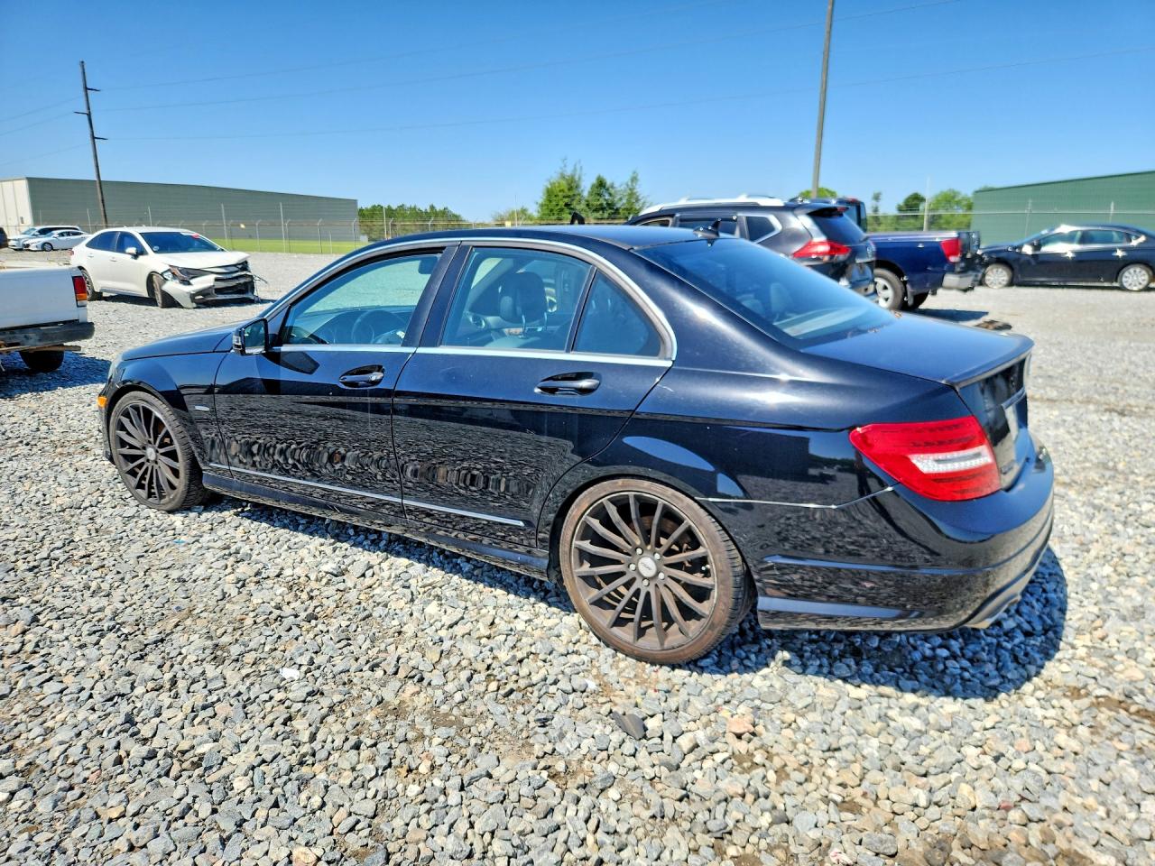 2012 Mercedes-benz C 250 Black vin: WDDGF4HB9CA614303