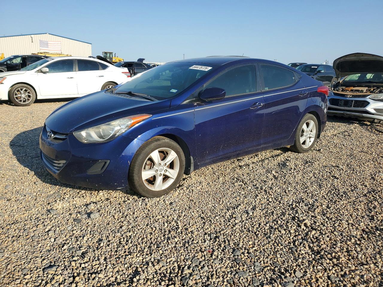 2013 Hyundai Elantra Gls Blue vin: 5NPDH4AE0DH436366