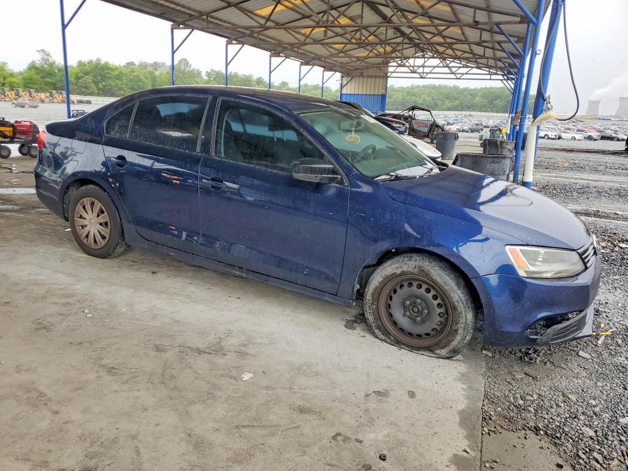 2014 Volkswagen Jetta Base Синий vin: 3VW2K7AJ2EM395769