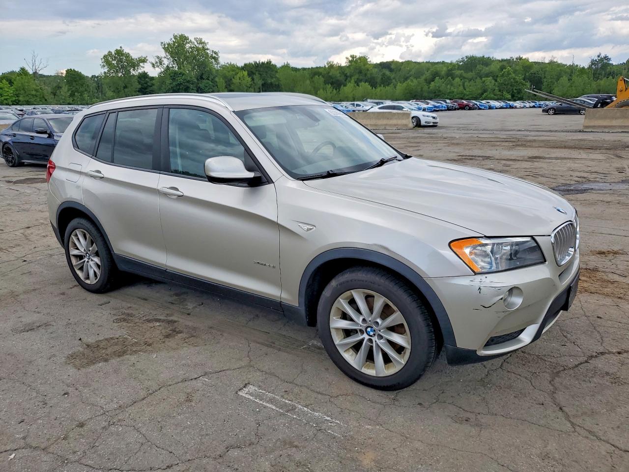 2013 Bmw X3 Xdrive28i Silver vin: 5UXWX9C53D0A32482