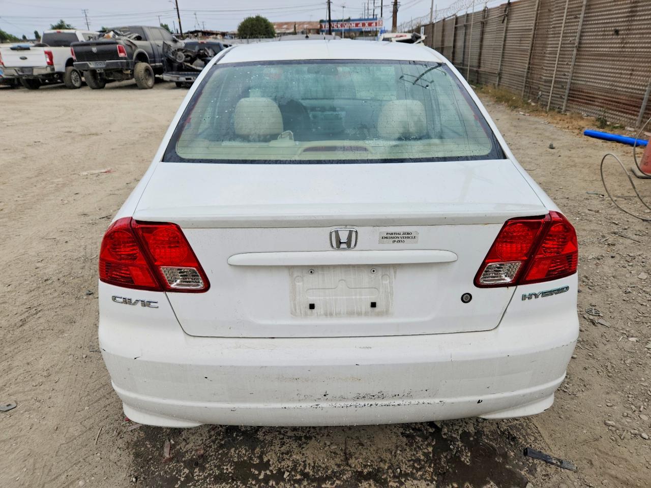 2004 Honda Civic Hybrid White vin: JHMES96684S006458