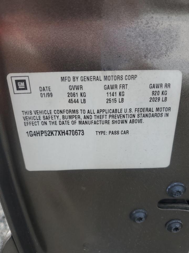 1999 Buick Lesabre Custom Beige vin: 1G4HP52K7XH470673
