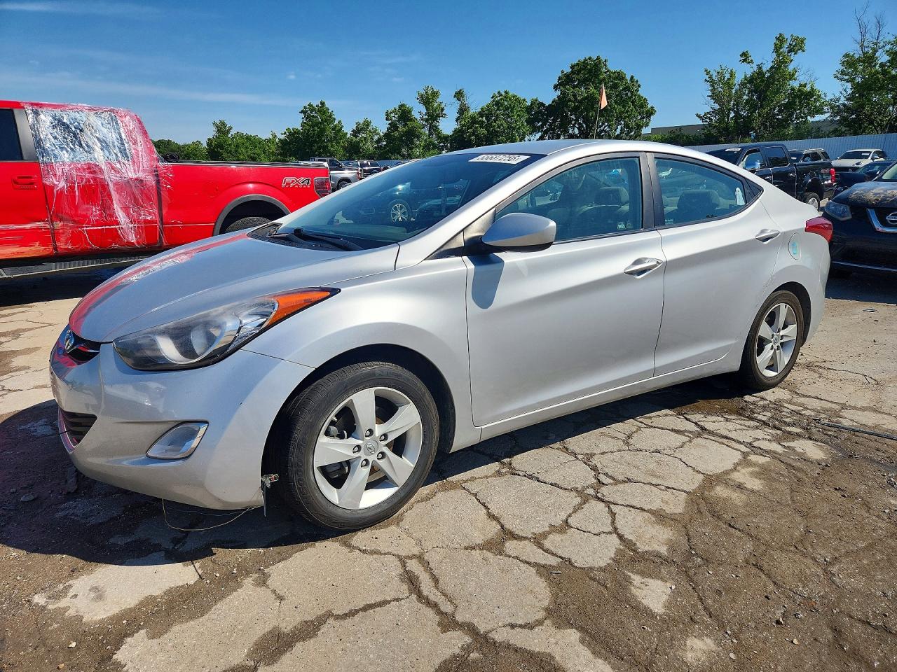2013 Hyundai Elantra Gls Silver vin: KMHDH4AE3DU575036