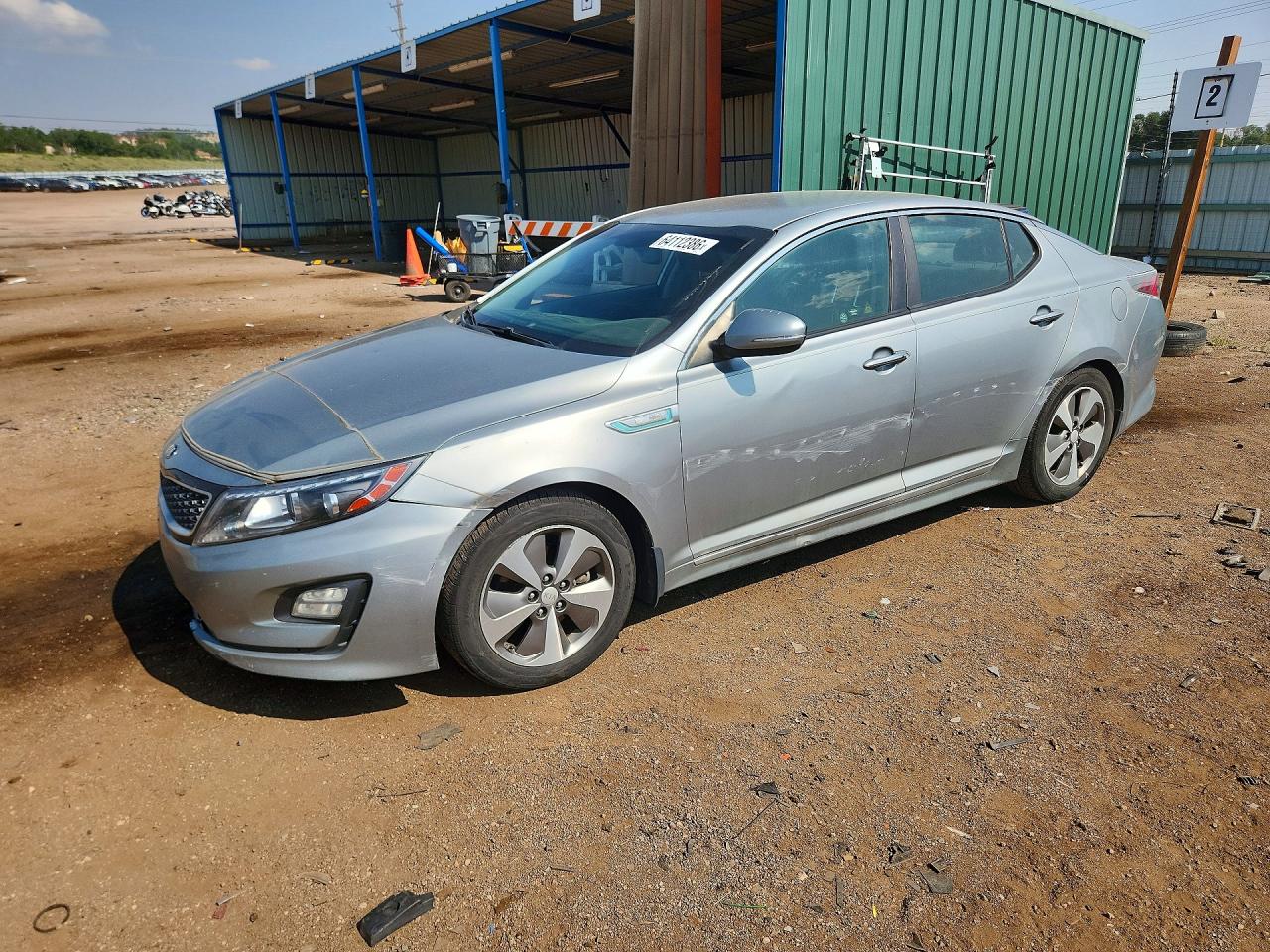 2014 Kia Optima Hybrid Silver vin: KNAGN4AD0E5068752
