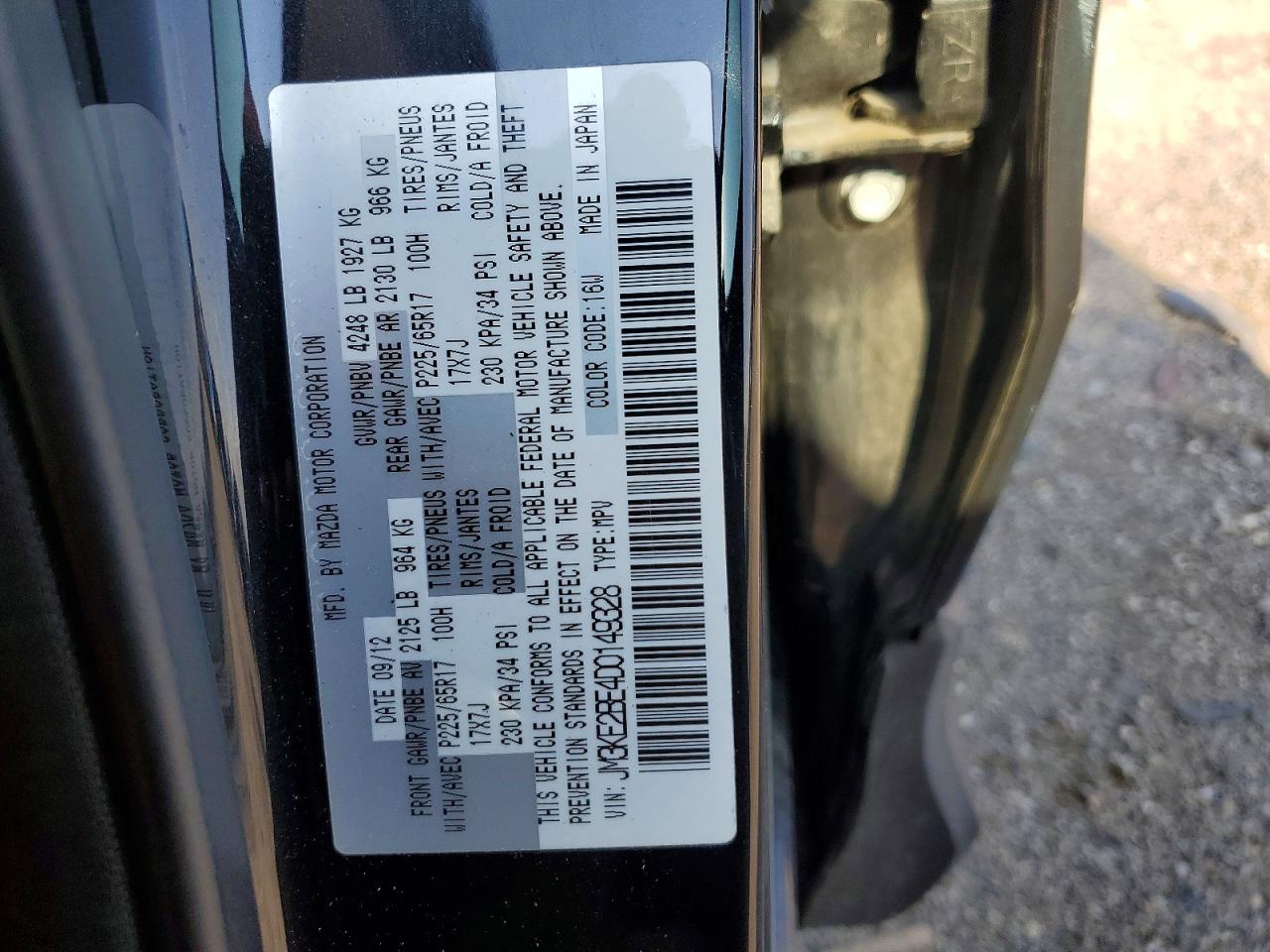 2013 Mazda Cx-5 Sport Black vin: JM3KE2BE4D0149328