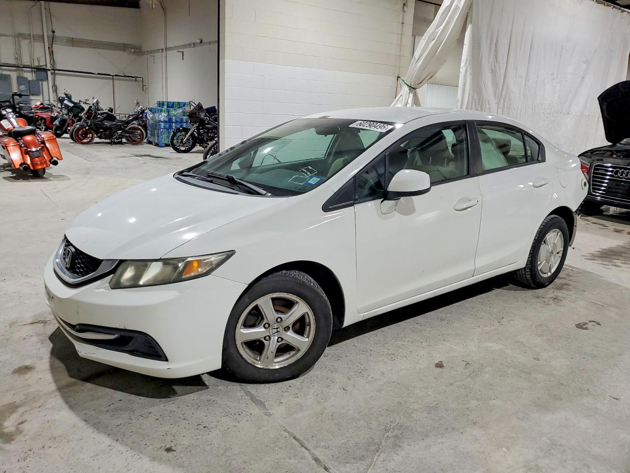 2013 Honda Civic Natural Gas White vin: 19XFB5F59DE000385
