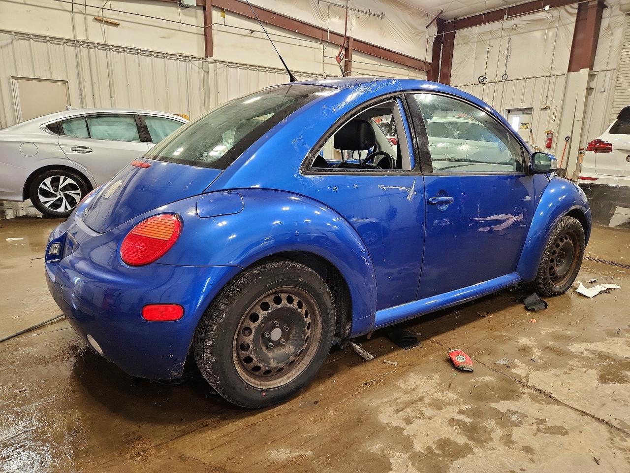 2004 Volkswagen New Beetle Gl Blue vin: 3VWBK21C04M402138
