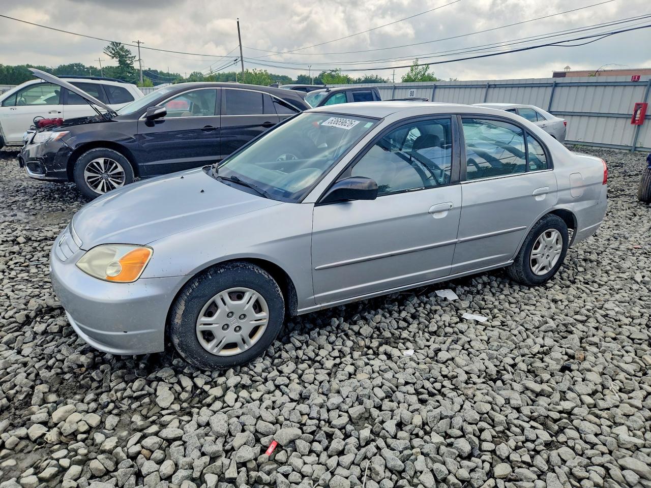 2002 Honda Civic Lx Silver vin: 2HGES155X2H539848