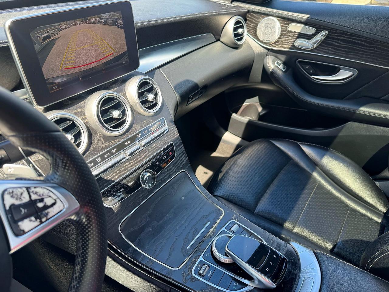 2015 Mercedes-benz C 300 4matic Black vin: 55SWF4KB4FU052464