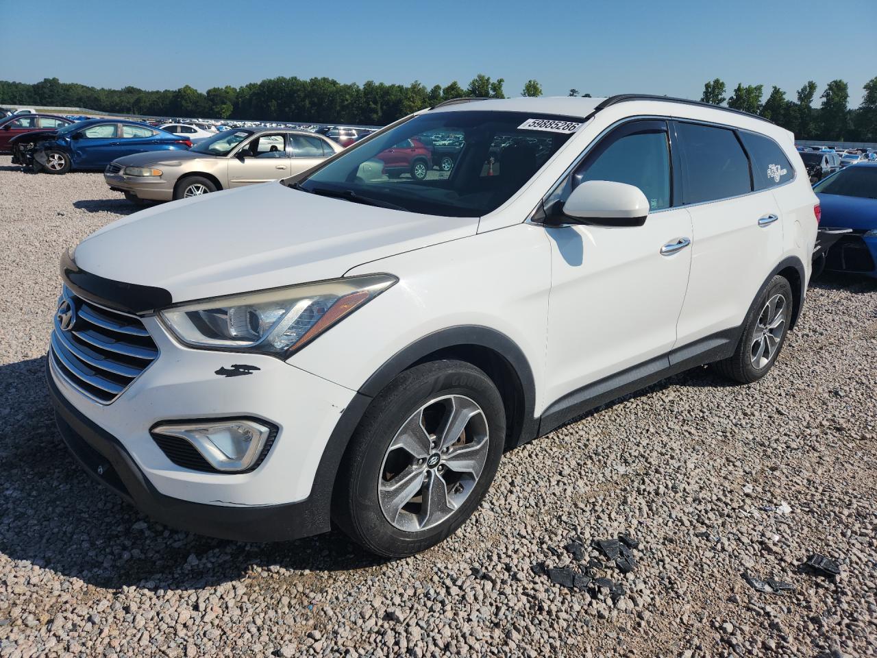 2015 Hyundai Santa Fe Gls White vin: KM8SM4HF0FU089000