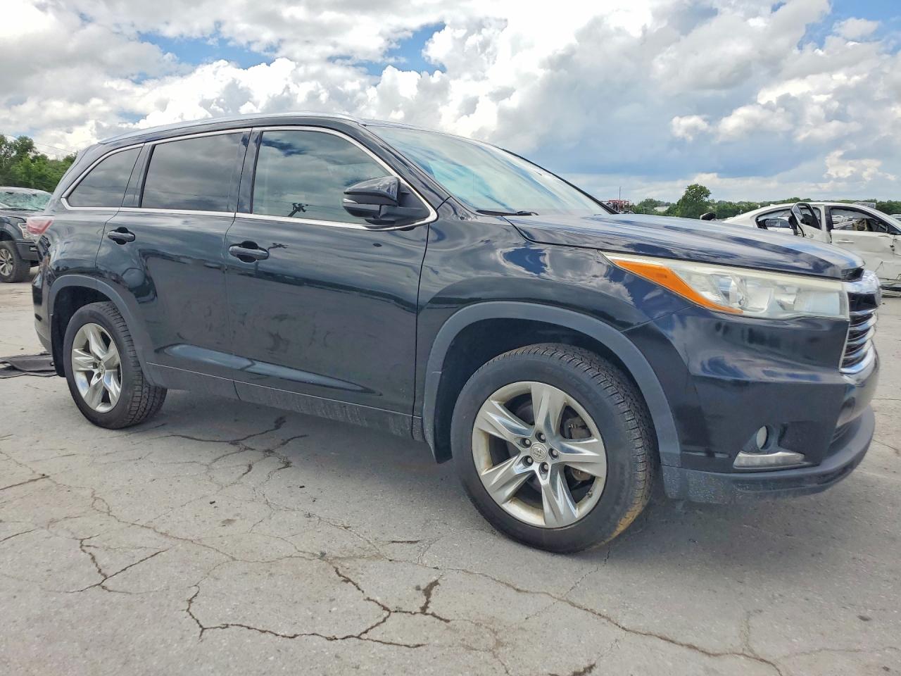 2014 Toyota Highlander Limited Black vin: 5TDDKRFH9ES028431