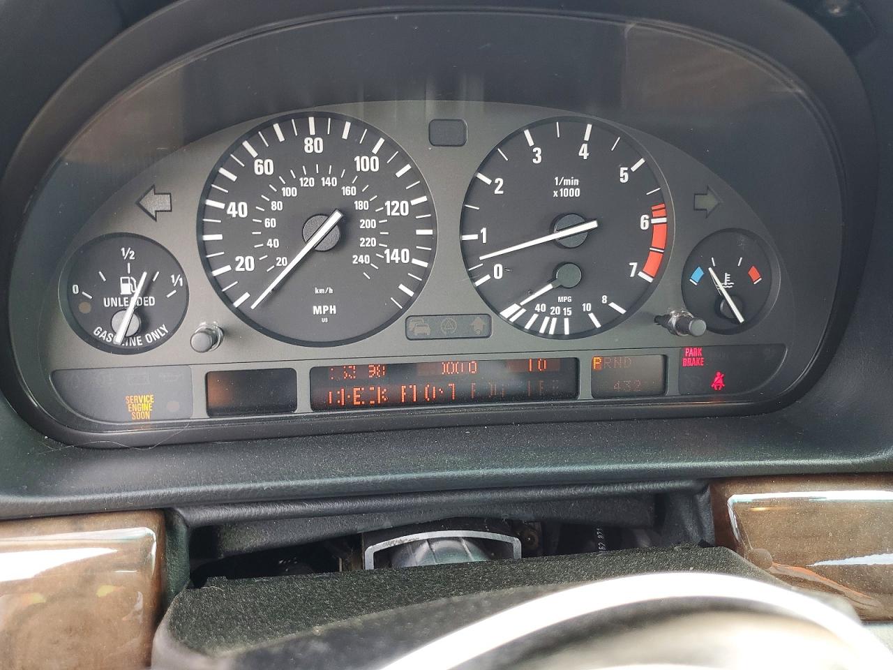 1999 Bmw 740 Il White vin: WBAGH8338XDP03583