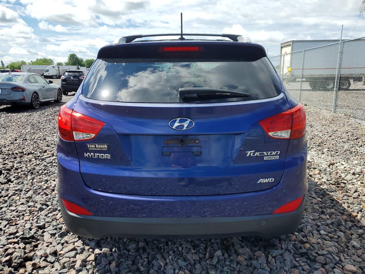 2013 Hyundai Tucson Limited Blue vin: KM8JUCAC2DU581823